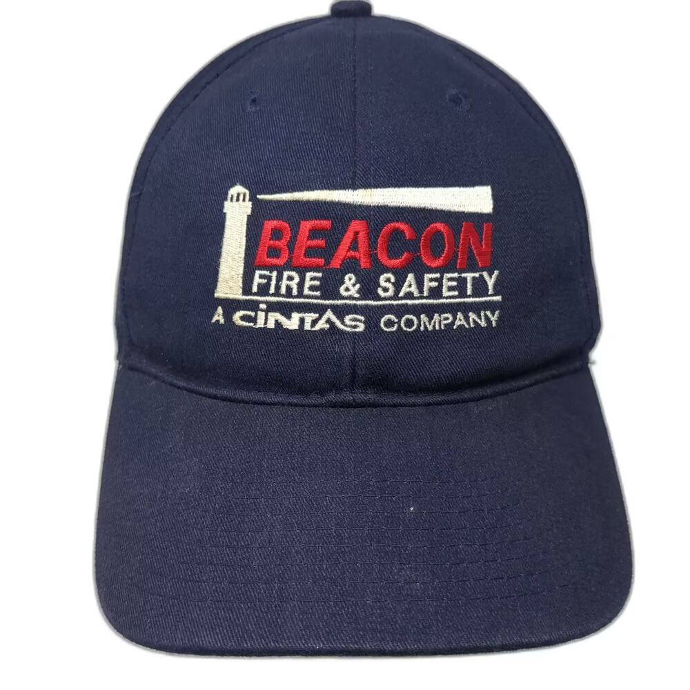 Cintas Beacon Fire & Safety Snapback Blue Red OS 6 Panel Logo Structured Hat